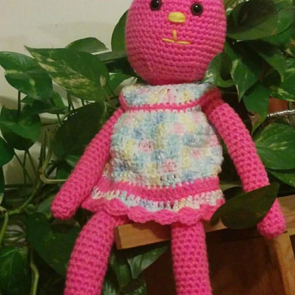 Pink bunny amigurumi handmade - Picture 3 of 3